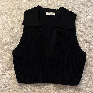Black Ribbed tank